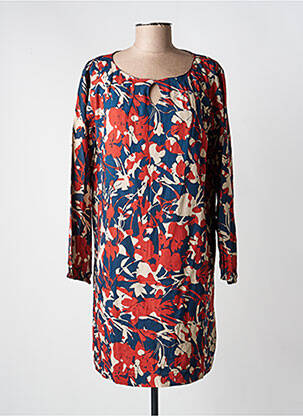 Robe courte manches longues manches longues orange PRINCESSE NOMADE femme