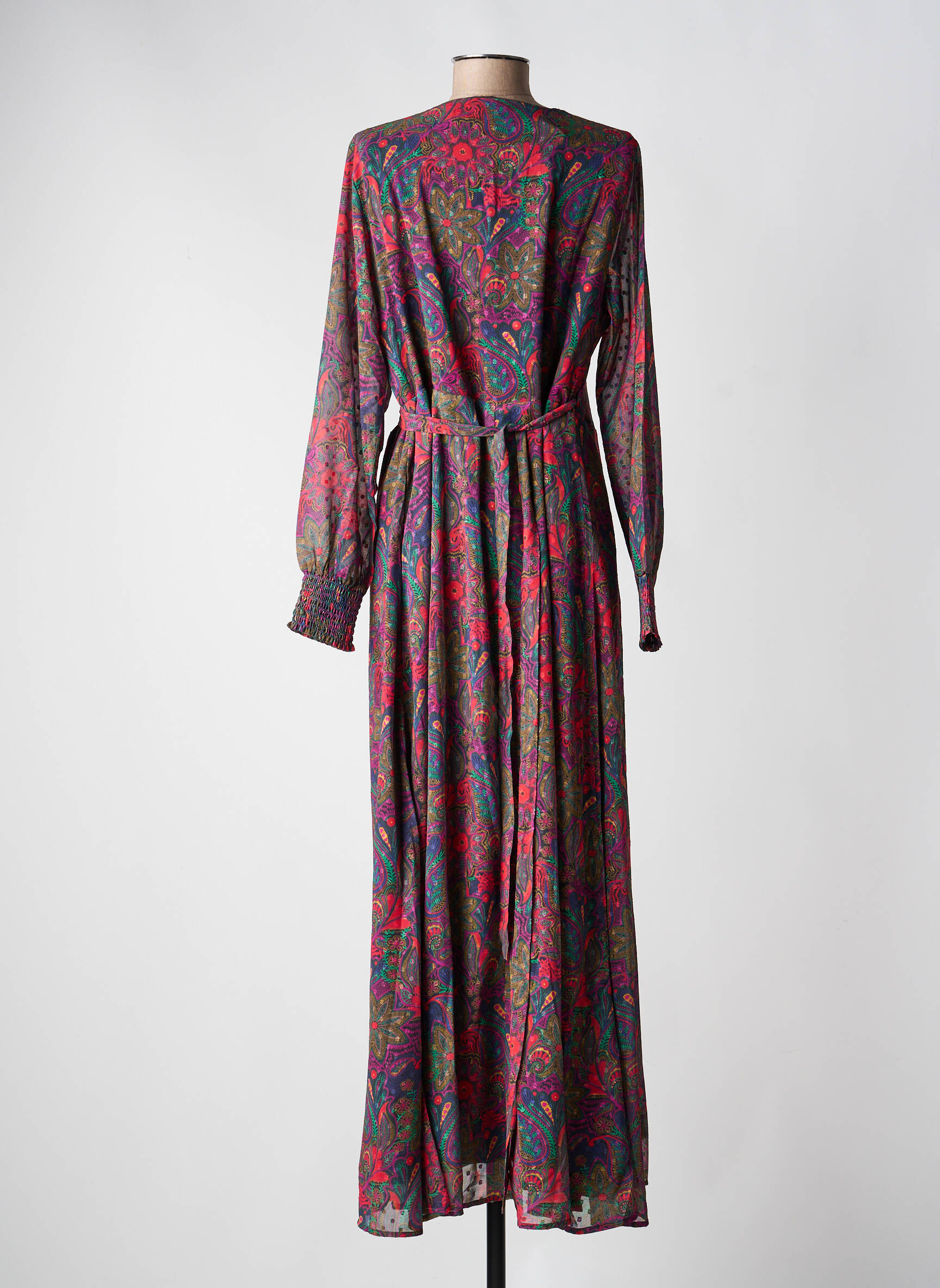 Robe longue manches longues manches longues violet LA FIANCÉE femme