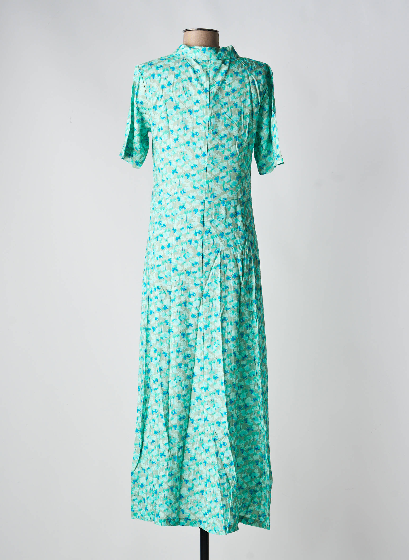 Robe longue manches courtes manches courtes vert LA FIANCÉE femme