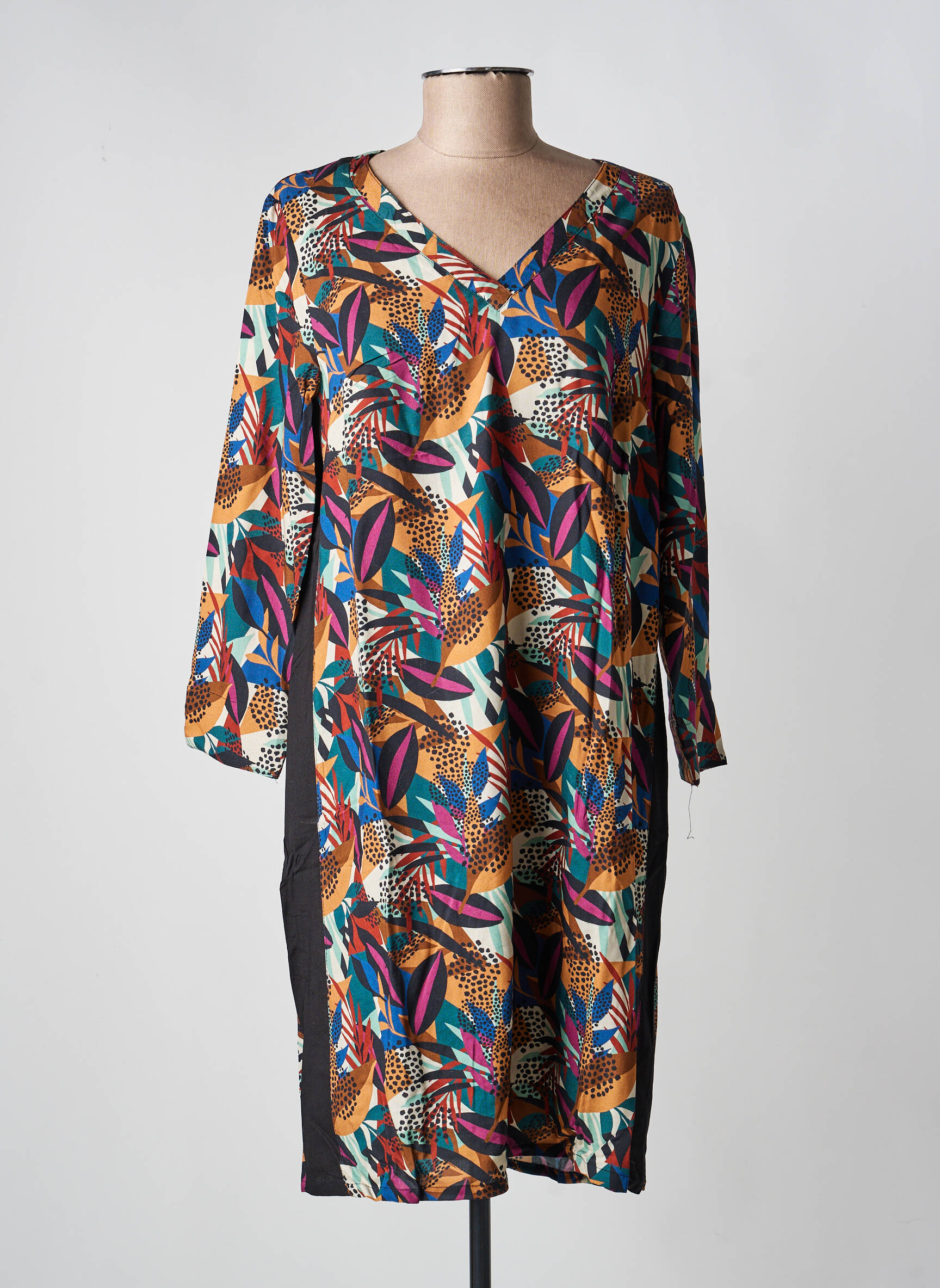 Robe courte manches 3/4 manches 3/4 marron LA FIANCÉE femme