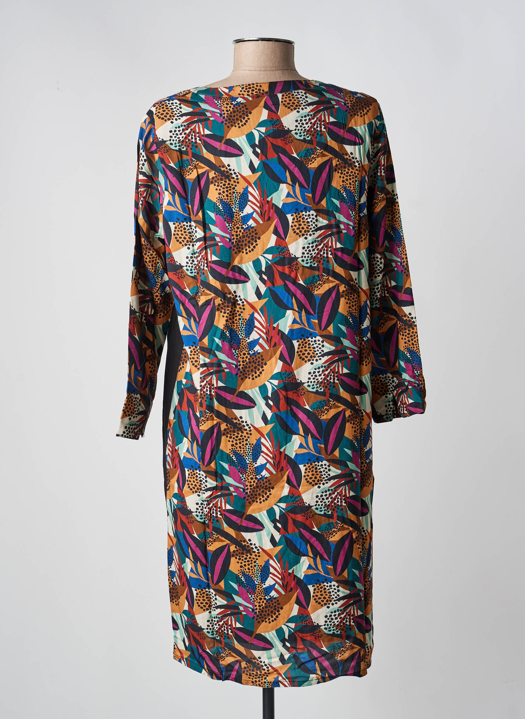 Robe courte manches 3/4 manches 3/4 marron LA FIANCÉE femme