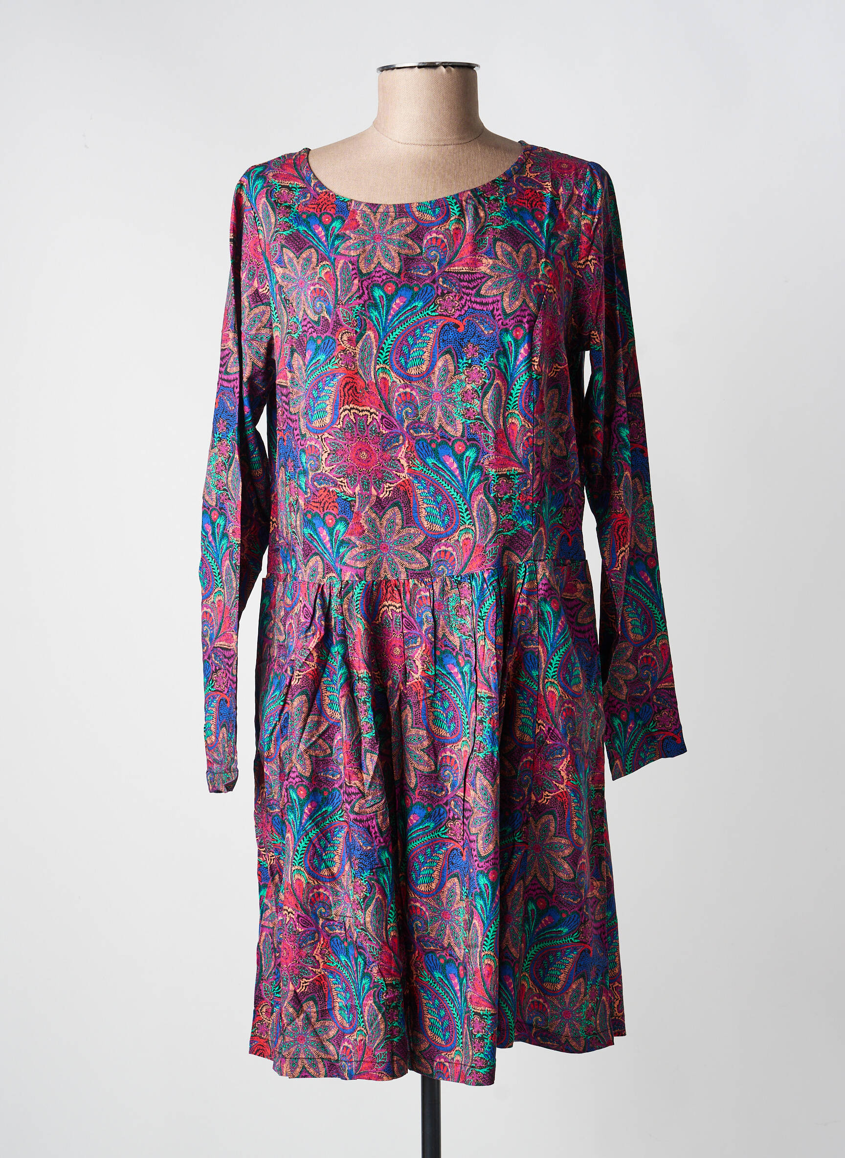 Robe courte manches longues manches longues violet LA FIANCÉE femme