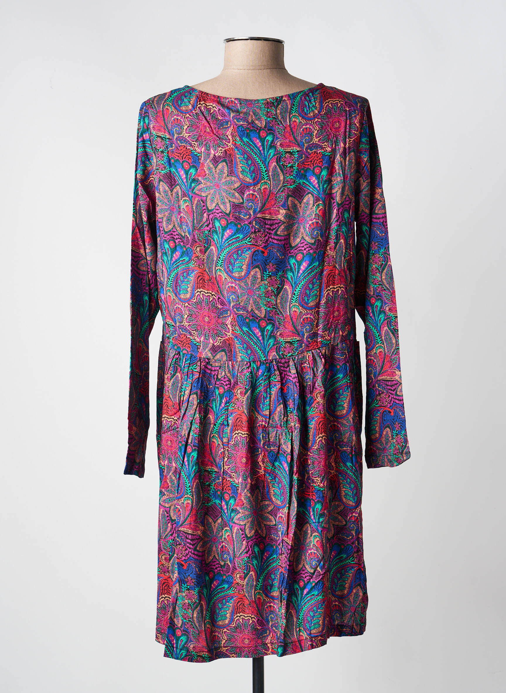 Robe courte manches longues manches longues violet LA FIANCÉE femme
