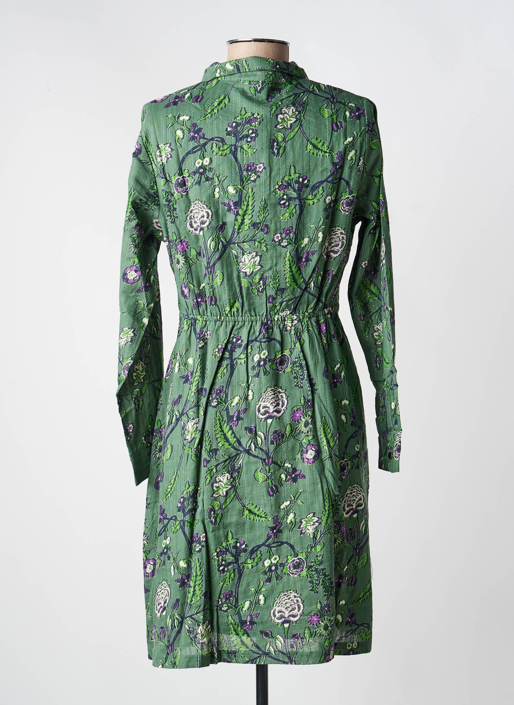 Robe courte manches longues manches longues vert LA FIANCÉE femme