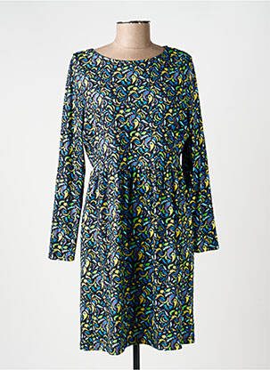 Robe mi-longue imprimé fantaisie manches longues noir LA FIANCÉE femme