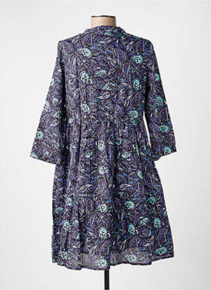 Robe courte manches 3/4 manches 3/4 bleu LA FIANCÉE femme
