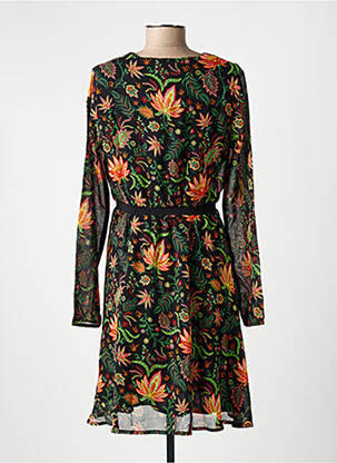 Robe courte coupe évasée manches longues noir LA FIANCÉE femme