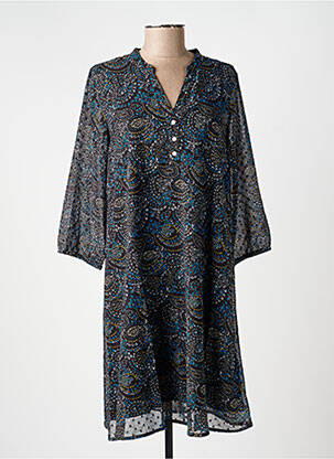 Robe mi-longue manches 3/4 manches 3/4 noir LA FIANCÉE femme