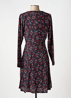 Robe mi-longue imprimé fantaisie manches longues noir LA FIANCÉE femme
