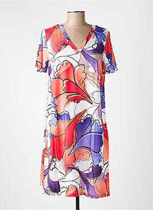 Robe courte coupe fluide manches courtes violet LA FIANCÉE femme