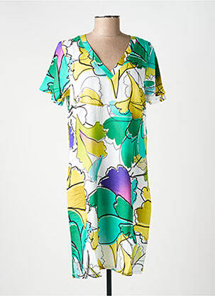 Robe courte manches courtes manches courtes vert LA FIANCÉE femme