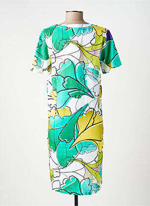 Robe courte manches courtes manches courtes vert LA FIANCÉE femme