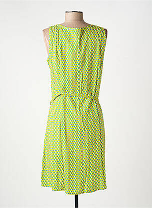 Robe mi-longue imprimé fantaisie sans manche vert PRINCESSE NOMADE femme