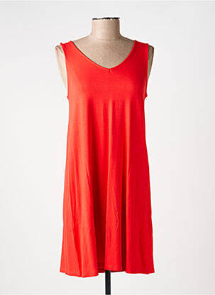 Robe mi-longue sans manche sans manche rouge LA FIANCÉE femme