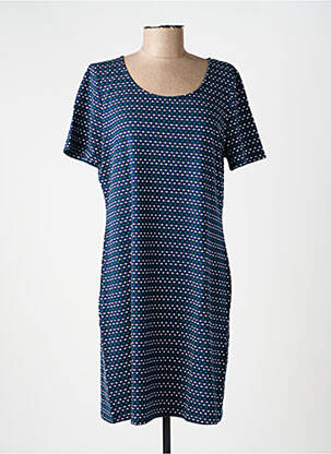 Robe courte manches courtes manches courtes bleu LA FIANCÉE femme