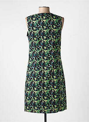 Robe mi-longue imprimé fantaisie sans manche noir LA FIANCÉE femme