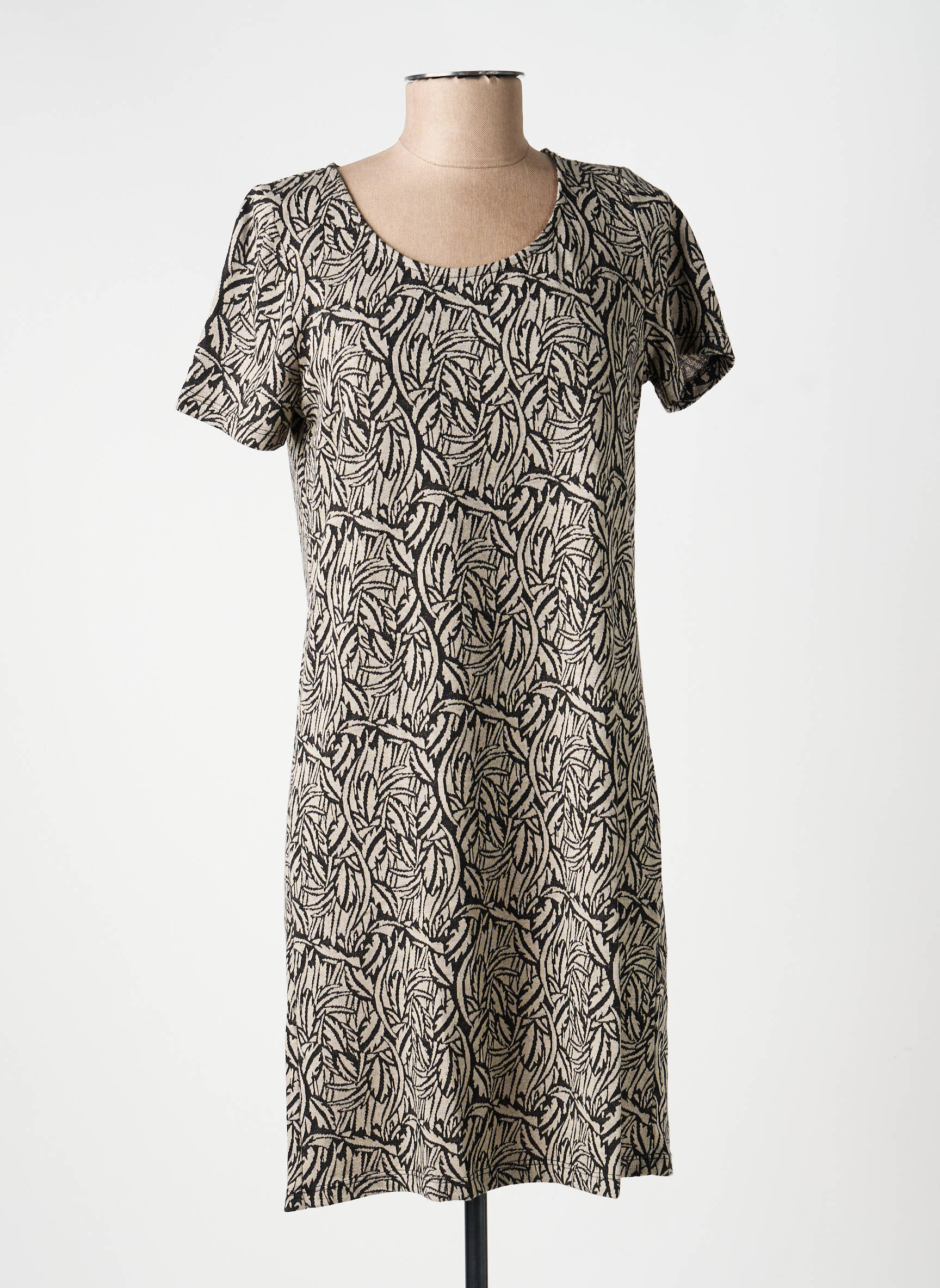 Robe courte manches courtes manches courtes noir LA FIANCÉE femme