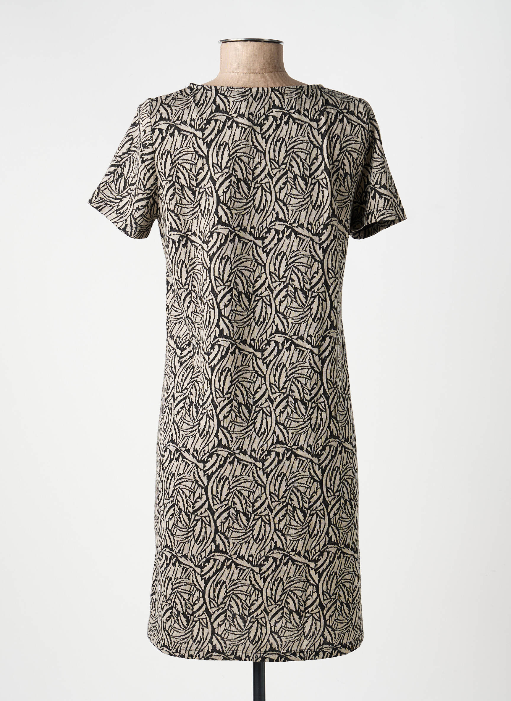 Robe courte manches courtes manches courtes noir LA FIANCÉE femme