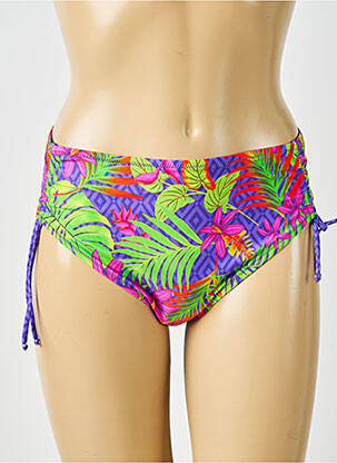 Bas de maillot de bain imprimé tie and dye culotte violet ANTIGEL femme