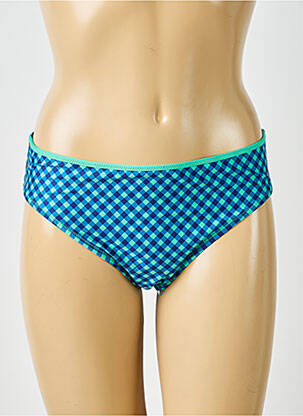 Bas de maillot de bain effet matière satinée culotte bleu ANTIGEL femme