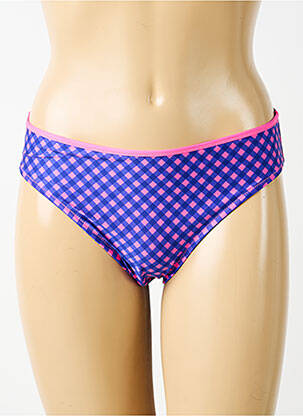 Bas de maillot de bain effet matière satinée culotte rose ANTIGEL femme