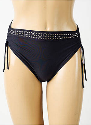 Bas de maillot de bain effet matière satinée culotte noir ANTIGEL femme