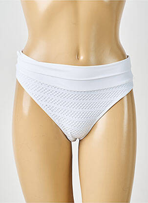 Bas de maillot de bain effet matière satinée culotte blanc ANTIGEL femme