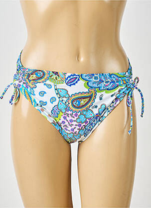 Bas de maillot de bain effet matière satinée culotte bleu ANTIGEL femme
