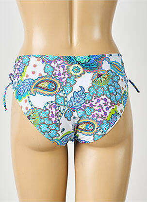 Bas de maillot de bain effet matière satinée culotte bleu ANTIGEL femme