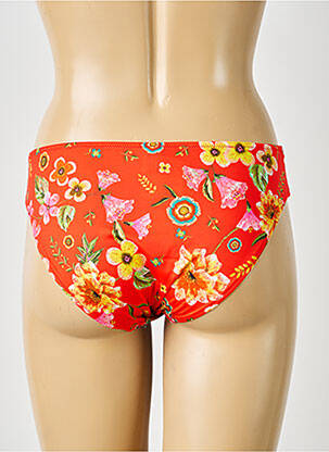 Bas de maillot de bain imprimé fleurs culotte orange ANTIGEL femme