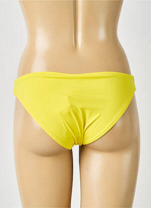 Bas de maillot de bain effet matière satinée culotte jaune ANTIGEL femme