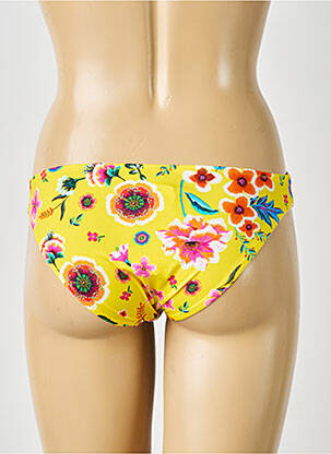 Bas de maillot de bain imprimé fleurs culotte jaune ANTIGEL femme