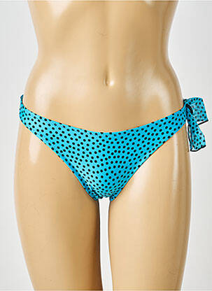 Bas de maillot de bain tissage satiné culotte bleu ANTIGEL femme