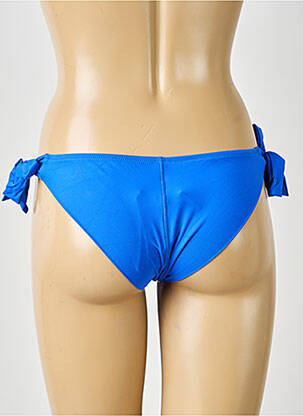 Bas de maillot de bain tissage satiné bikini bleu ANTIGEL femme
