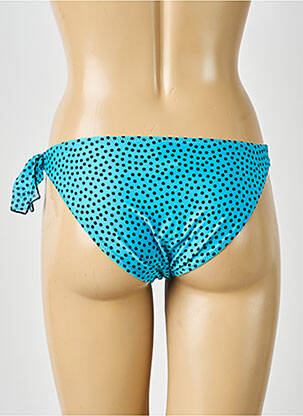 Bas de maillot de bain effet matière satinée bikini bleu ANTIGEL femme