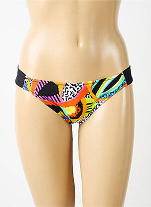 Bas de maillot de bain imprimé fantaisie culotte noir ANTIGEL femme