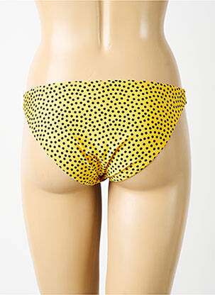 Bas de maillot de bain effet matière satinée culotte jaune ANTIGEL femme