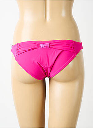 Bas de maillot de bain tissage satiné culotte rose ANTIGEL femme