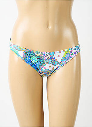 Bas de maillot de bain effet matière satinée culotte bleu ANTIGEL femme