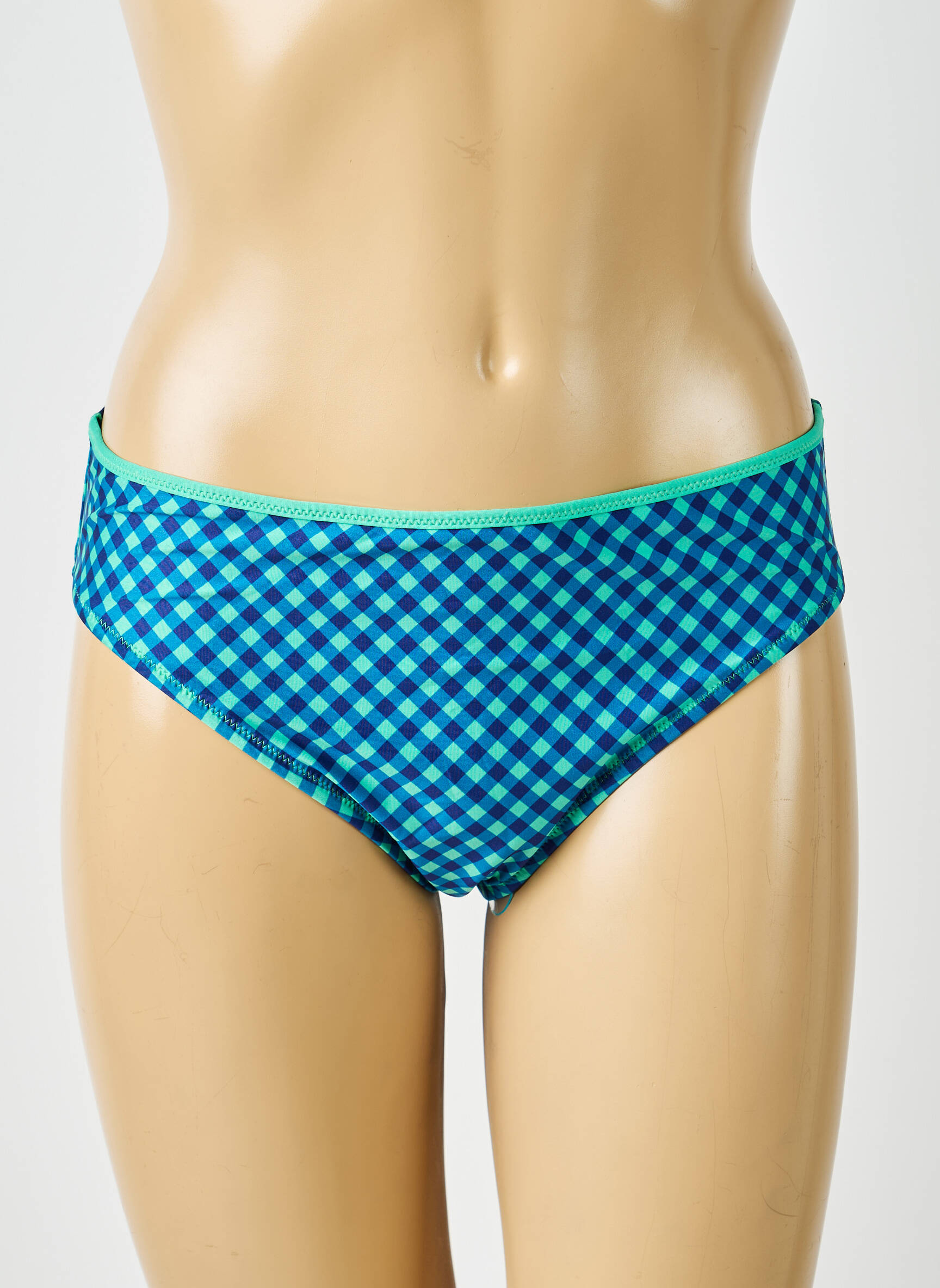 Bas de maillot de bain effet matière satinée culotte bleu ANTIGEL femme