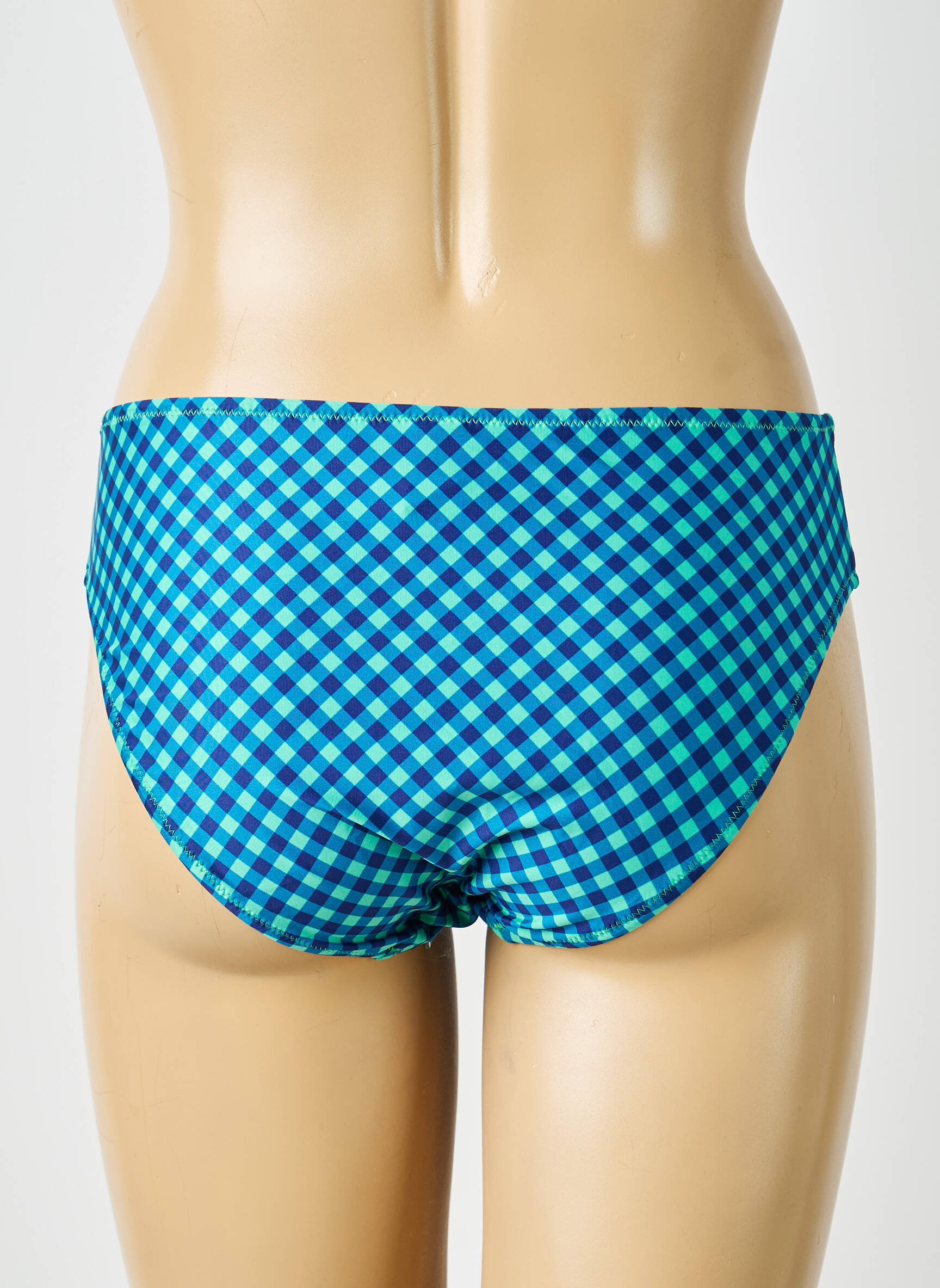 Bas de maillot de bain effet matière satinée culotte bleu ANTIGEL femme