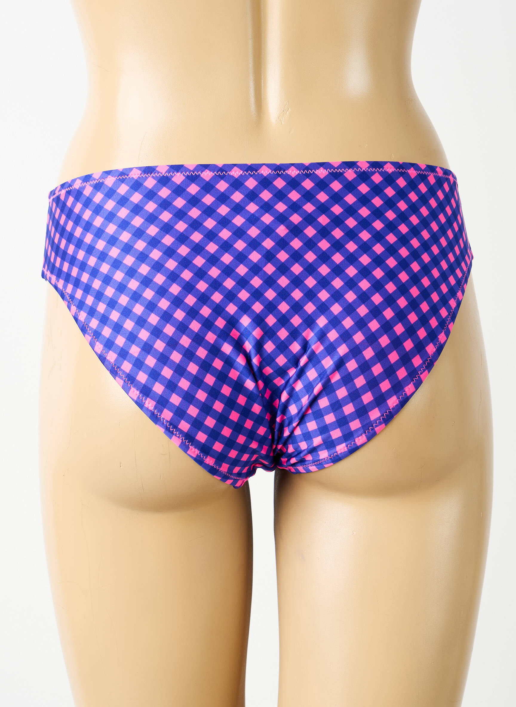 Bas de maillot de bain effet matière satinée culotte rose ANTIGEL femme