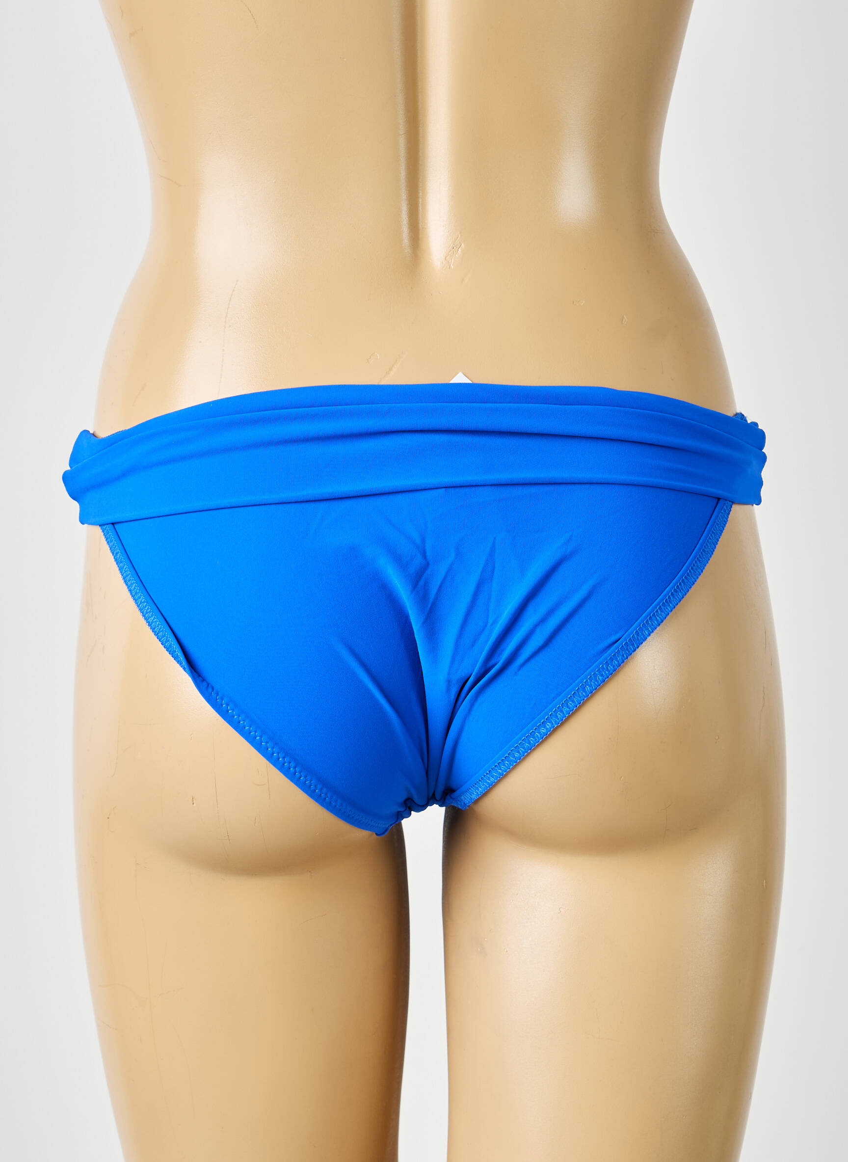 Bas de maillot de bain effet matière satinée culotte bleu ANTIGEL femme