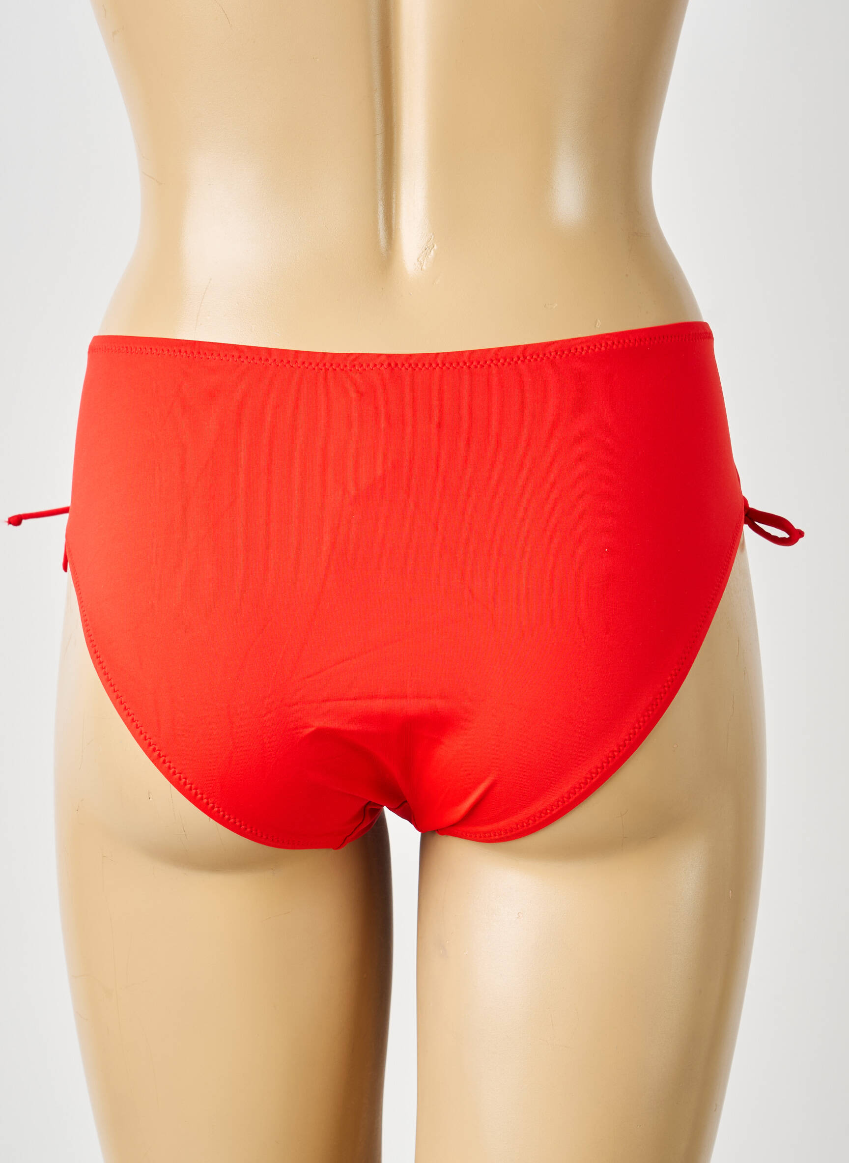 Bas de maillot de bain tissage satiné culotte orange ANTIGEL femme