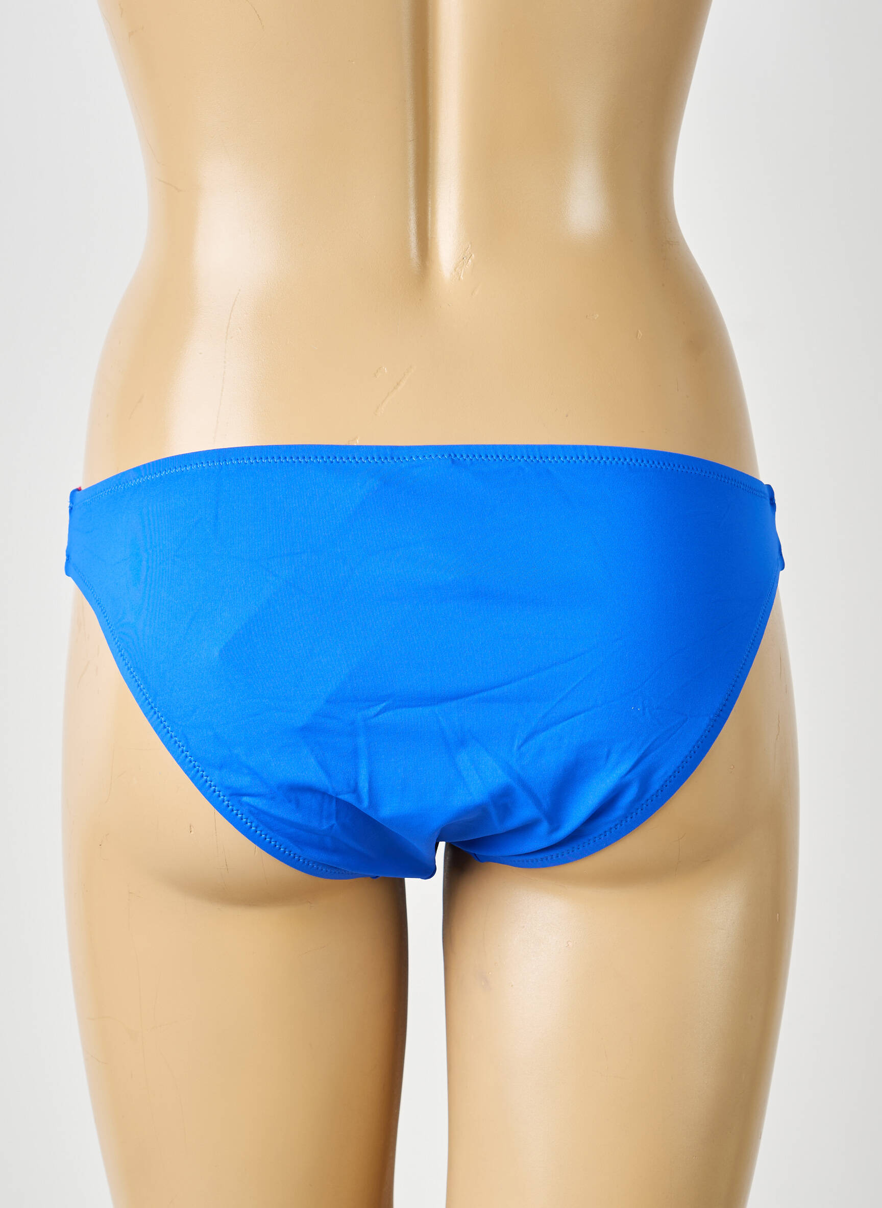 Bas de maillot de bain effet matière satinée culotte bleu ANTIGEL femme