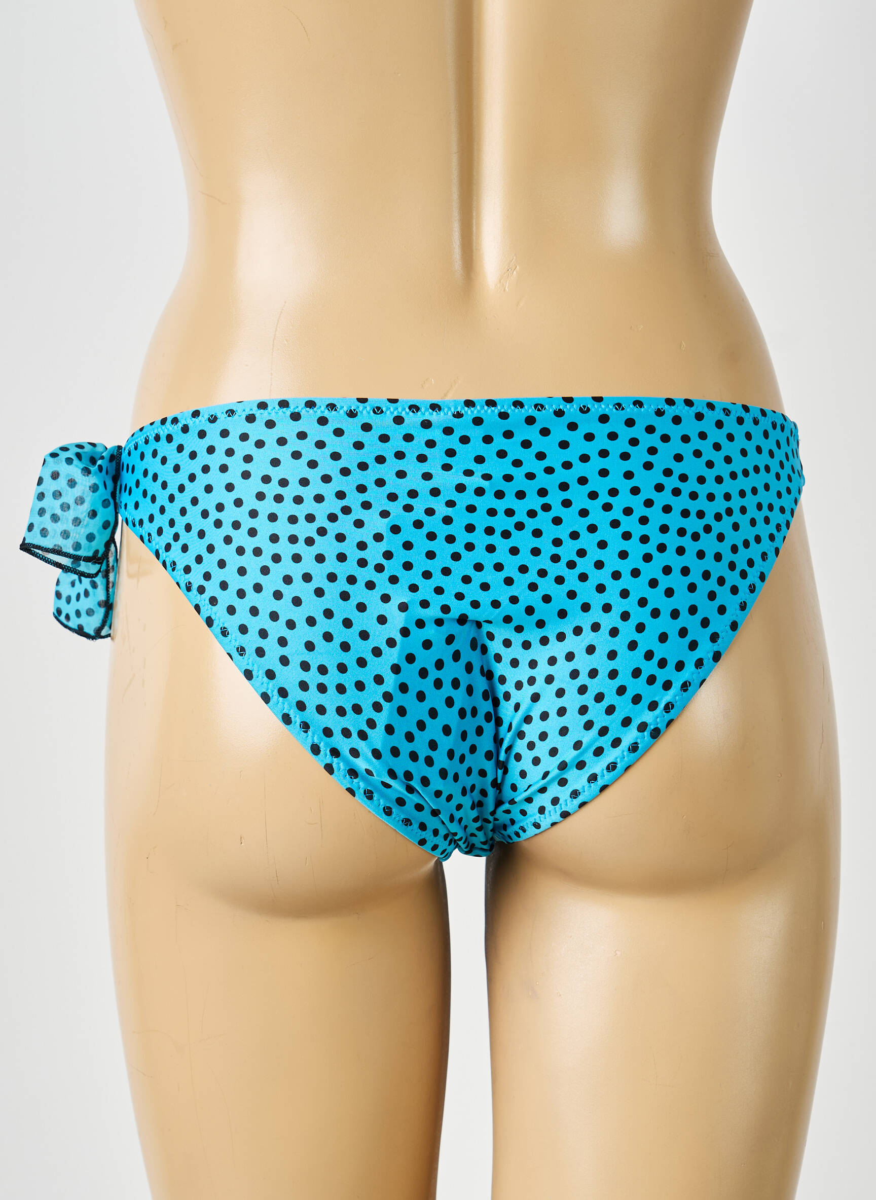 Bas de maillot de bain tissage satiné culotte bleu ANTIGEL femme