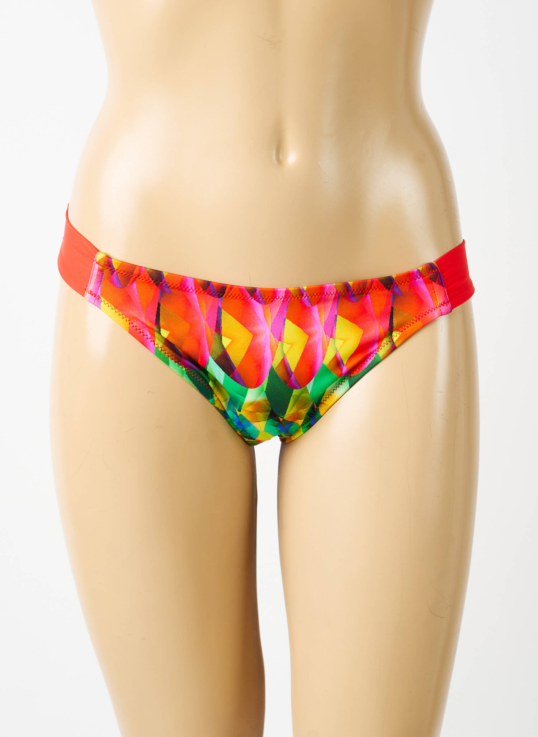 Bas de maillot de bain imprimé fantaisie culotte orange ANTIGEL femme