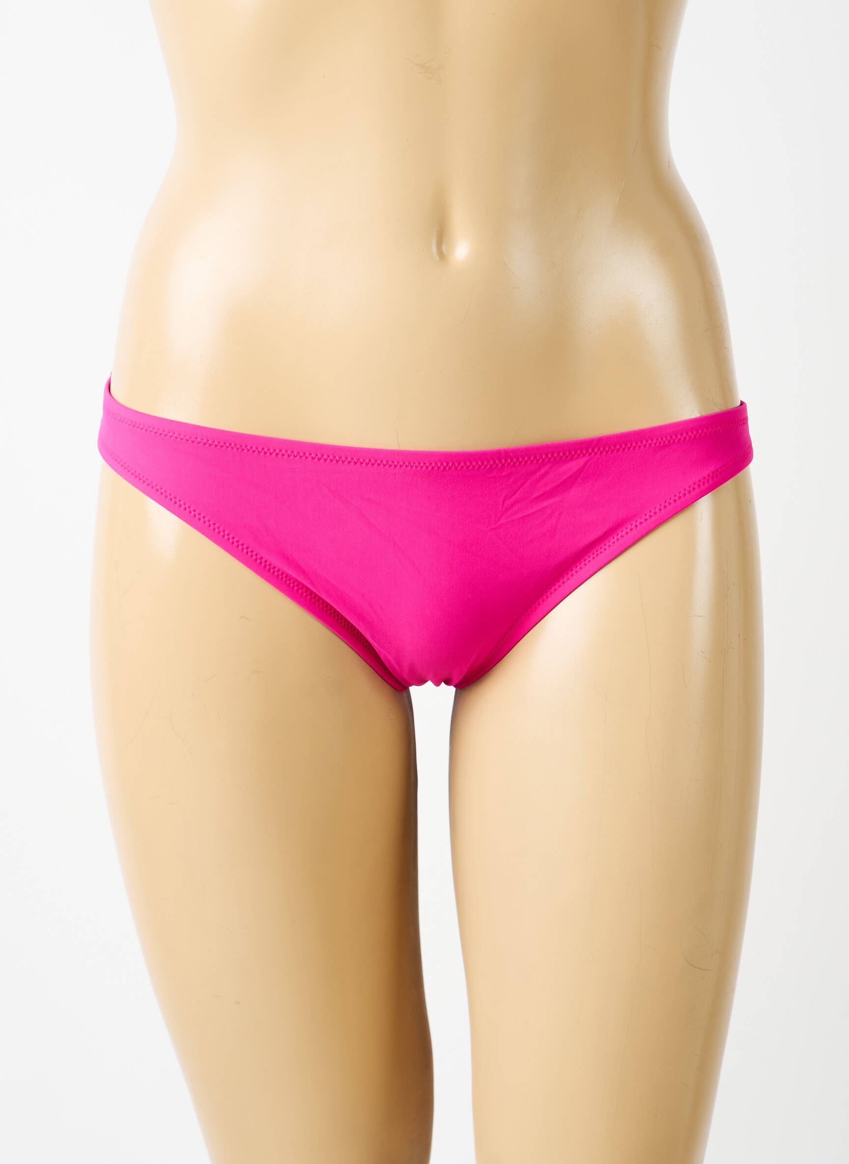 Bas de maillot de bain tissage satiné culotte rose ANTIGEL femme