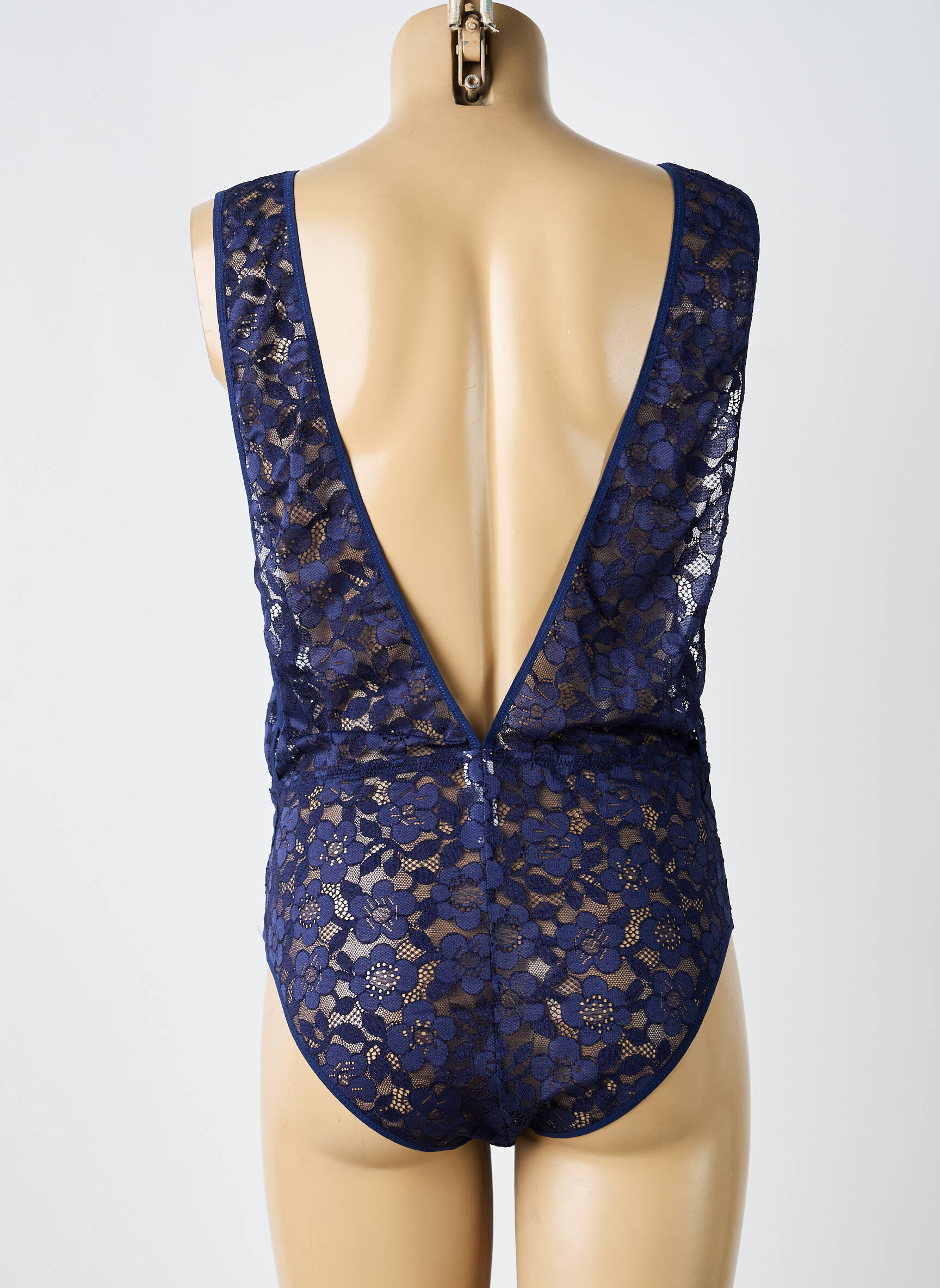 Body lingerie effet matière satinée bleu SIMONE PERELE femme