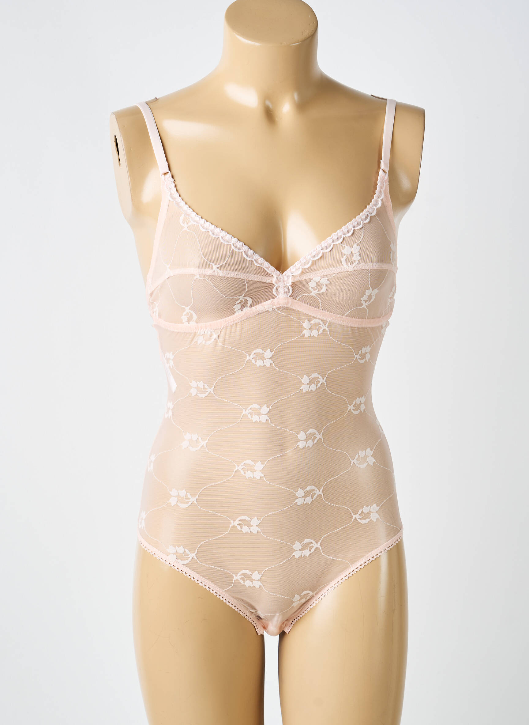 Body lingerie effet matière satinée rose SIMONE PERELE femme